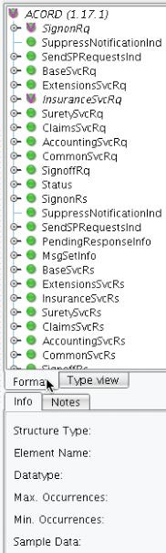 ACORD XSD Managment Format View