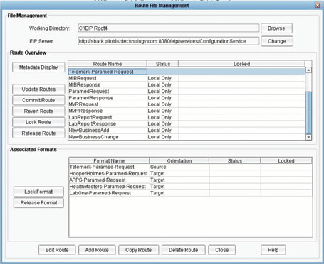 Route File Management Screen