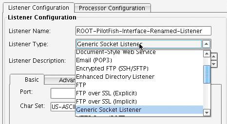 Generic Socket Adapter Configuration Panel