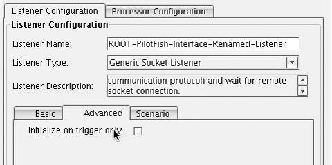 eneric Socket Adapter Configuration Advanced Panel