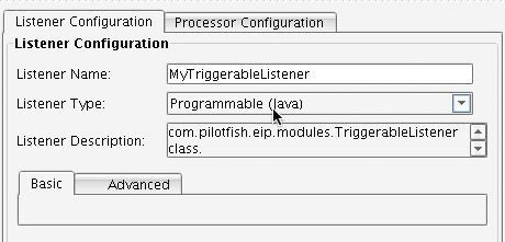 Programmable (Java) Adapter Triggerable Listener API