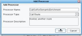 Call Route Processor Name the Processor Panel