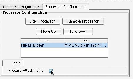 MIME Multipart Input Processor Configuratio Panel