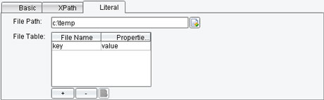 MTOM Ouput Processor Literal configuratio tab