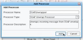 SOAP Unwrap Processor Menu