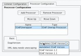 Select the SOAPVersion Menu