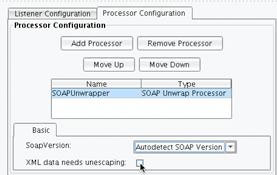 SOAP Headers Configuratio Panel