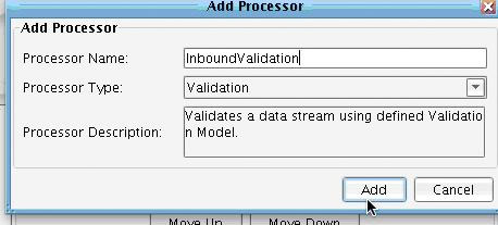 Validation Processor Name the Processor Menu