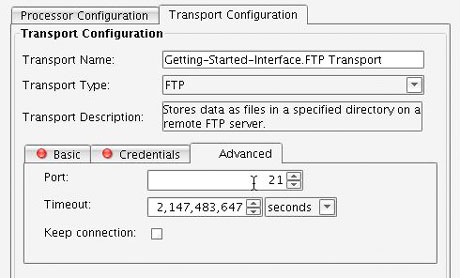 FTP Over SSL Transport, Advanced tab