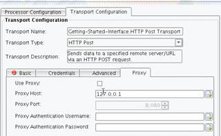 HTTP Post Transport Proxy Tab 