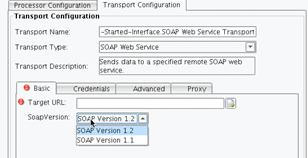 SOAP Web Service Basic configuration tab