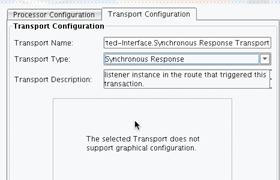 Synchronous Response Transport Type dropdown