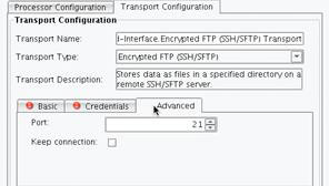 FTP over SSH Transport, Port and Keep connection configuration item