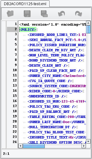 XSLT Debugger Source Document Panel,