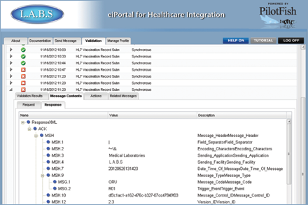eiPortal Validation screen