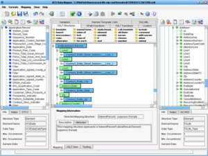 XML Data Mapping Graphical Interface
