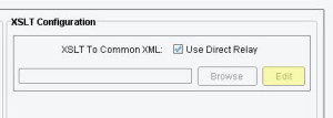 Data Mapping XSLT Configuration screen