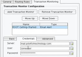 Email Alert Transaction Monitor Basic Tab