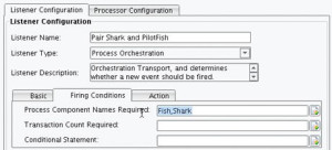 XML Process Orchestration Listener panel