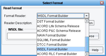 WSDL to XML Transformation Data Mapper Import panel