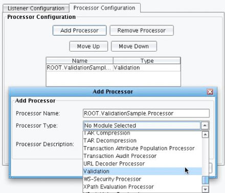ACORD Validation Processor Selected from Options