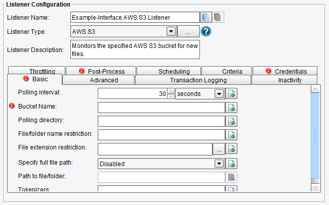 AWS S3 Listner or Adapter Configuration Options