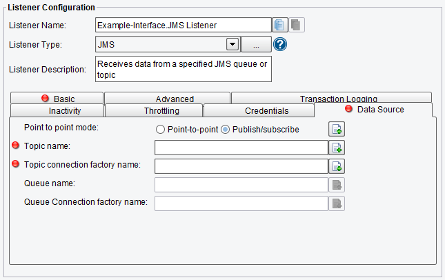 JMS Listener/Adapter Additional Resource Configuration Options
