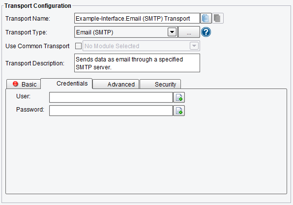 Email SMTP Credential Configuration Options