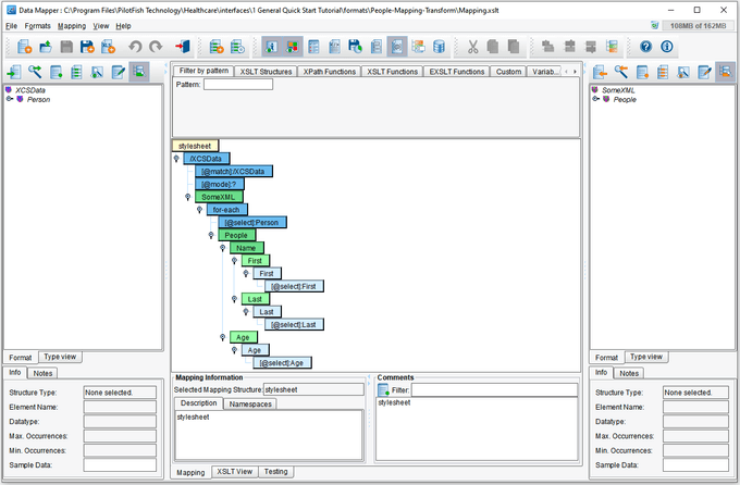 Data Mapper in eiConsole Integration Engine