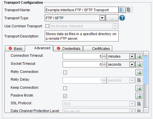 FTP and SFTP Advanced Configuration Options