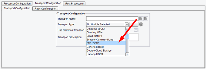 FTP/SFTP Adapter Configuration in PilotFish eiConsole