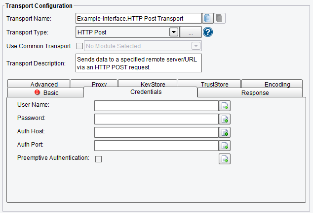 HTTP POST Credential Options in PilotFish