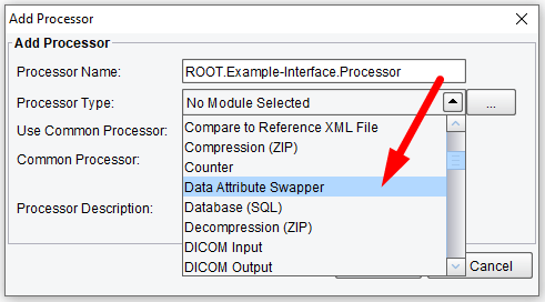 Select Data Attribute Swapper Processor