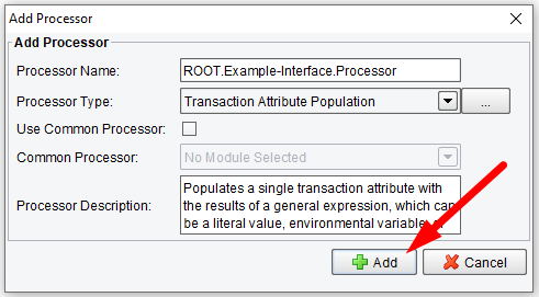 Add Transaction Attribute Population Processor