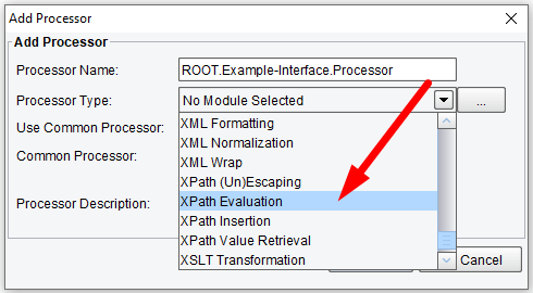 Select XPath Evaluation Processor