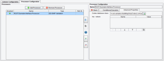 SNIP Validation Processor Advanced Configuration Options