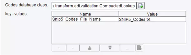 Configuration for EDI Code Set Validation File