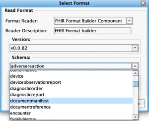 FHIR Schema and Version Selection in Interface Engine Software