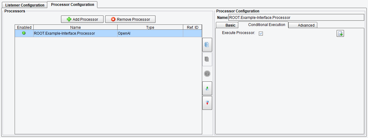 Conditional Execution Option in OpenAI Processor